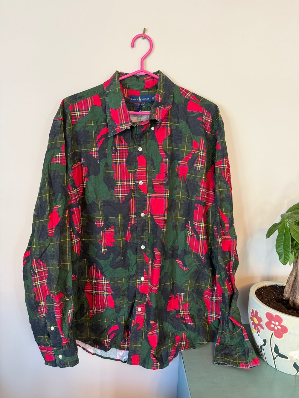 Polo Ralph Lauren Plaid Patchwork Button Down Shirt XXL